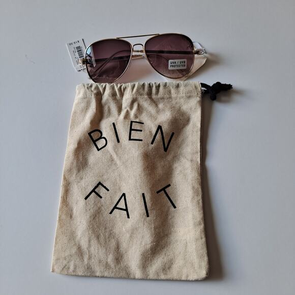 NWT J. Crew Factory Kids Mono Aviator Sunglasses Gold Tone Tinted Lens - Picture 9 of 14